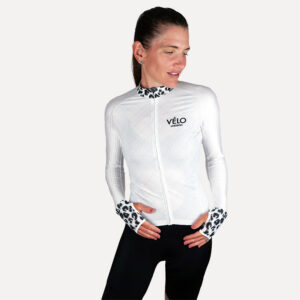 Women’s Long Sleeve Jersey, Leopard | Vélo Larsson