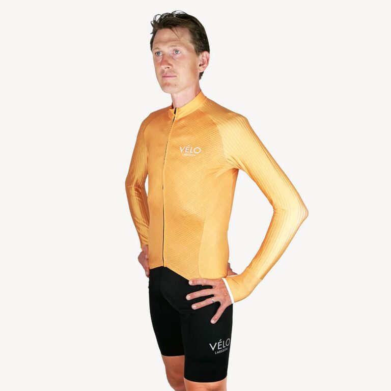 Men’s Long Sleeve Jersey, Marigold | Vélo Larsson