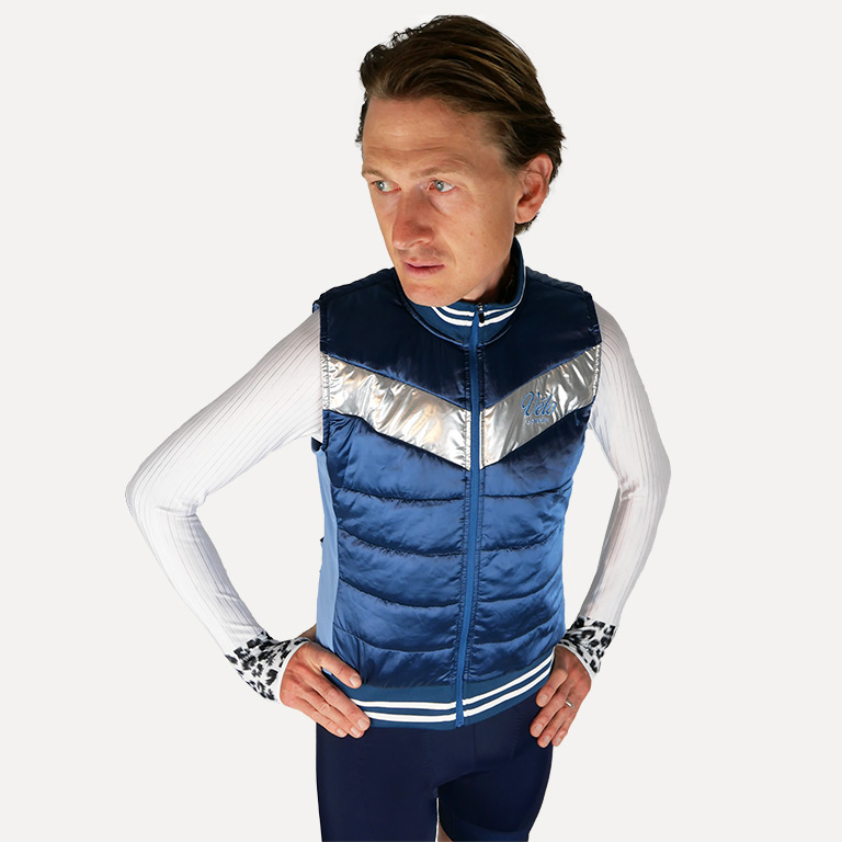 Men’s Thermal Quilted Gilet, Ocean | Vélo Larsson