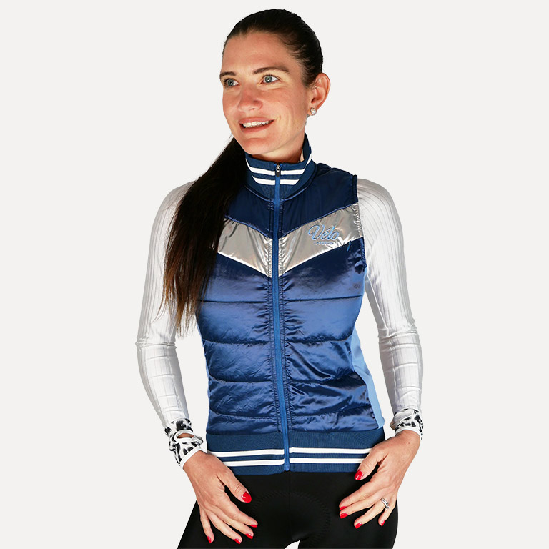 Unisex Thermal Quilted Gilet, Ocean | Vélo Larsson